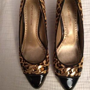 SOLD Adrienne Vittadini leopard-print wedges, never worn
